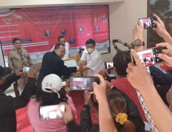 SWI dan Journal Wicaksana Grup Media, di Kantor DPP Sekber Wartawan Indonesia (SWI),  Peringatan Hari Pers Nasional (HPN) 2023, di Jalan Indramayu, Menteng Jakarta Pusat