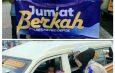 Polres Metro Depok Bagikan Makanan Di Hari Jumat Berkah.