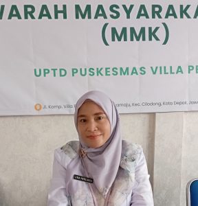 Dr. Lina Herliana Kepala UPTD. Villa Pertiwi, Musyawarah Masyarakat Kelurahan (MMK) Sukamaju: Fokus pada Tiga Permasalahan Kesehatan Prioritas.