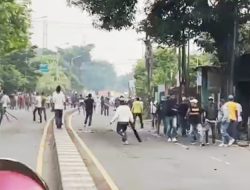 Ricuh di Jalan Raya Bogor-Depok, Km.36, Lalu Lintas Sempat Lumpuh, Polisi Amankan 7 Orang