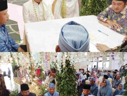 Syah Putra Kedua Kasno / Lilik Widayanti Bersanding dengan Dewi Septiyani Putri Hasan Ibrahim / Tiurina Amanati Di Saksikan Wali kota dan Wakil Walikota Depok.