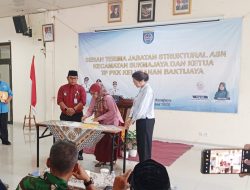Camat Sukmajaya Pimpin Serah Terima Jabatan Struktural ASN dan Ketua TP PKK Kelurahan Baktijaya