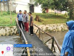 Lurah Sukamaju Gerak Cepat  Kondisi Kali Jantung Pasca Hujan Deras, Antisipasi Luapan dan Longsoran Tebing.